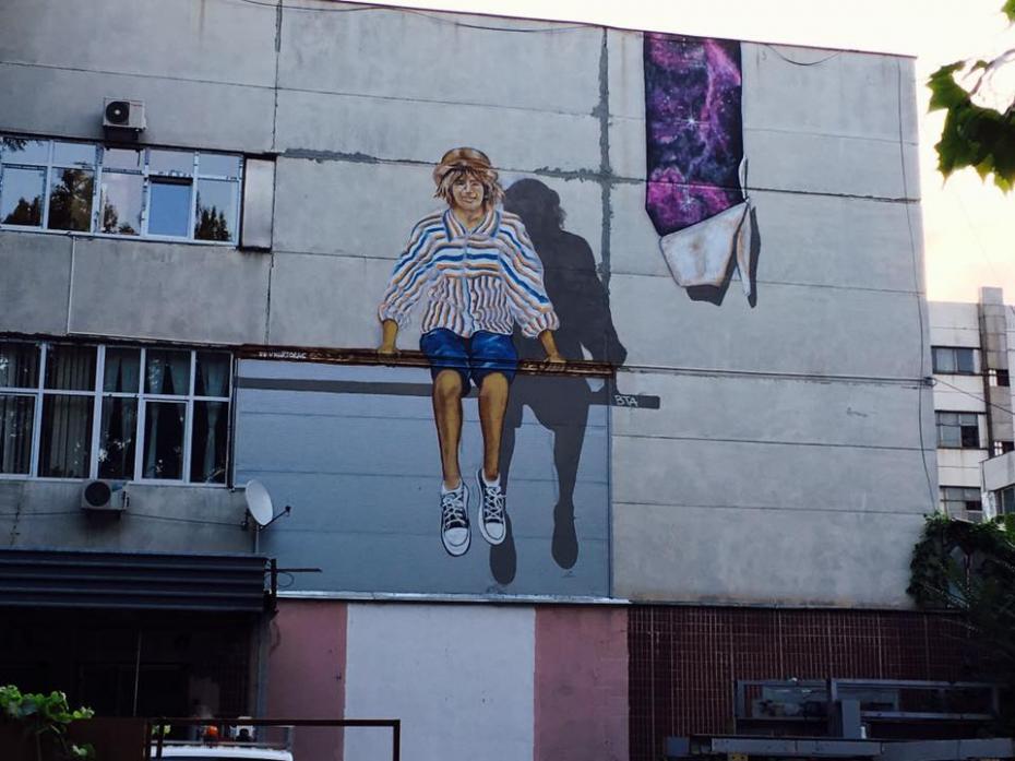 (фото) Граффити в городе: Дмитрий Потапов рассказал об идее нового стрит-арт объекта на типографии “Universul”