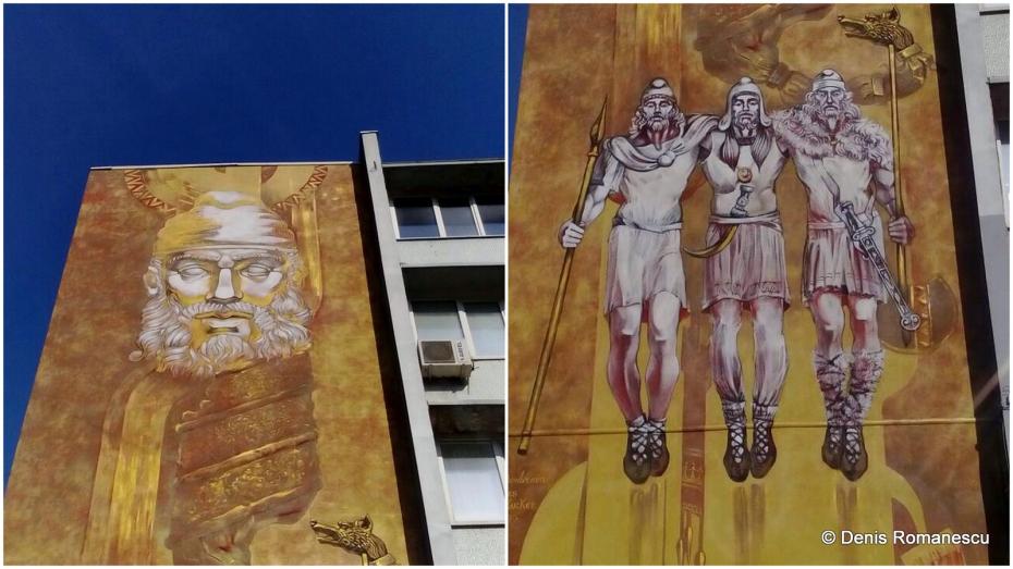 (видео, фото) Граффити в городе: Как выглядит образ Дечебала на бульваре, названном в его честь
