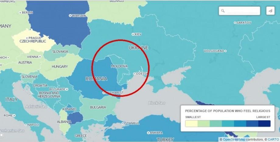 (интерактивная карта) Топ самых религиозных стран в мире. Какое место заняла Молдова