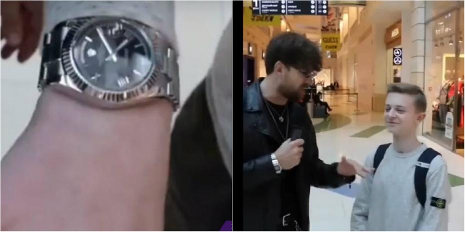(видео) 15-летний школьник показал свои часы за 2 миллиона рублей. Они сделаны из белого золота