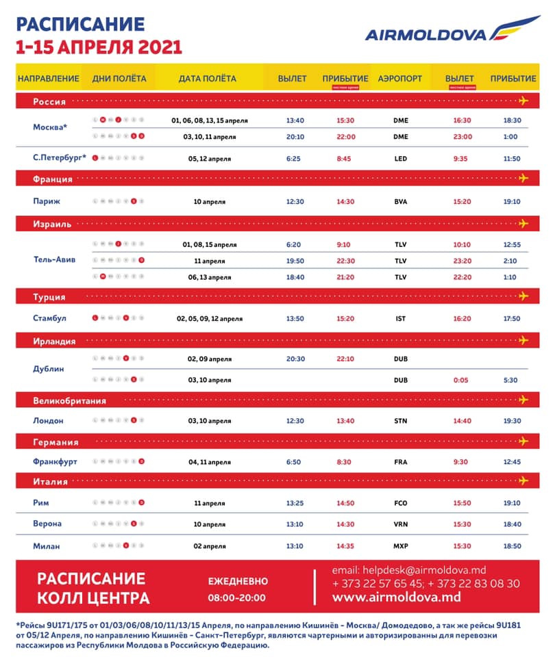 Авиабилеты Air Moldova