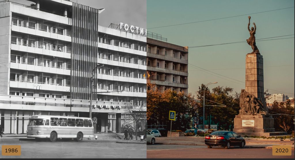 (фото) Национальный архив открыл онлайн-выставку «Кишинев «тогда» и «сейчас»», посвященную Дню Города