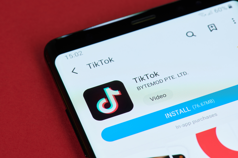 Installing TikTok app