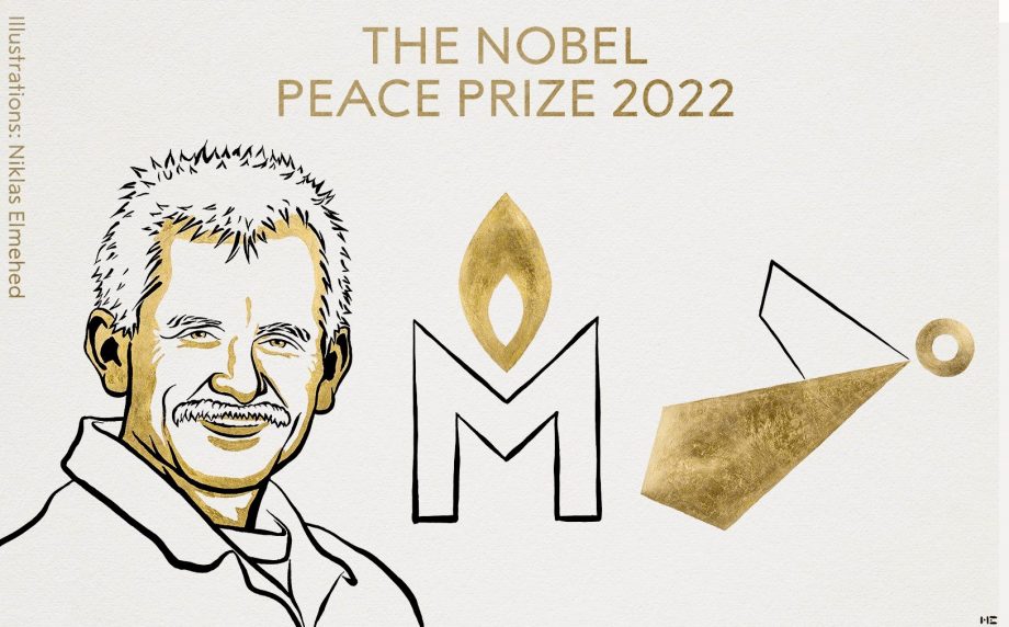 Нобелевской премии мира удостоены признанный иноагентом в РФ «Мемориал», Алесь Беляцкий и «Центр гражданских свобод»