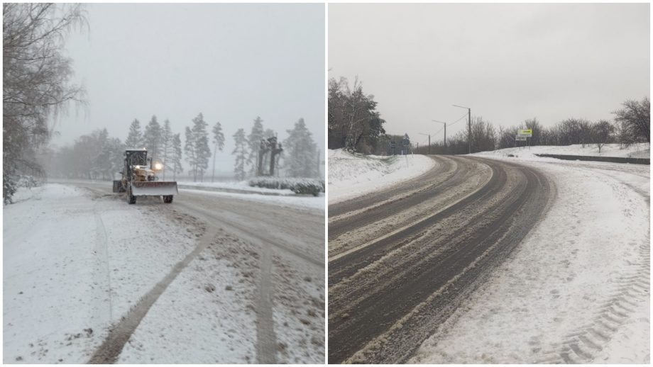 (фото) Дорожные службы расчищают дороги от снега. Их вмешательство понадобилось в 15 районах Молдовы