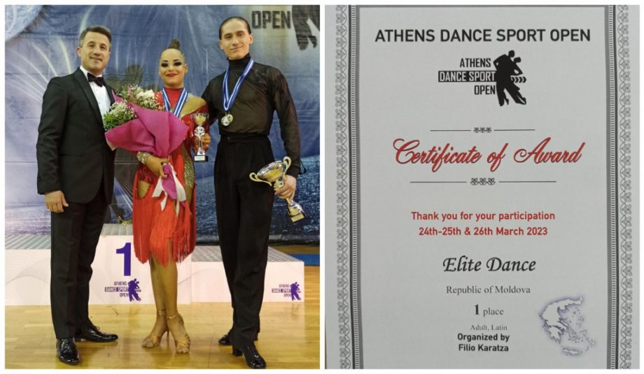 (фото) Пара танцоров из Молдовы заняла первое место на международном конкурсе в Греции