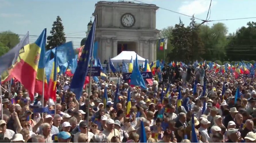 (live) В центре Кишинэу проходит митинг в поддержку европейской интеграции — «Европейская Молдова»