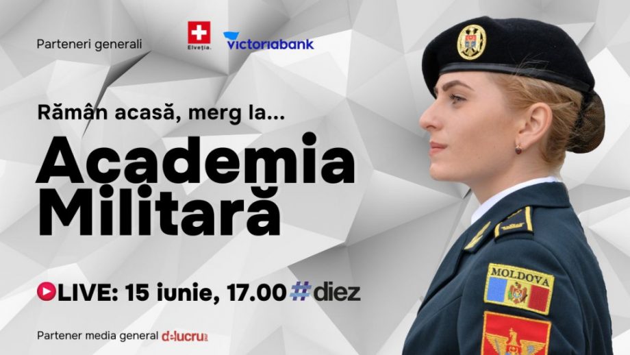 «Rămân acasă, merg la…» #diez приглашает будущих студентов, интересующихся военным делом, на новое онлайн-профориентационное мероприятие