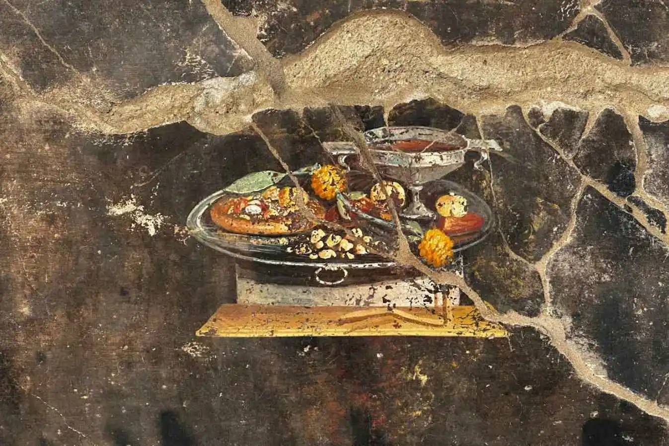В Италии нашли фреску с изображением самой древней пиццы в мире