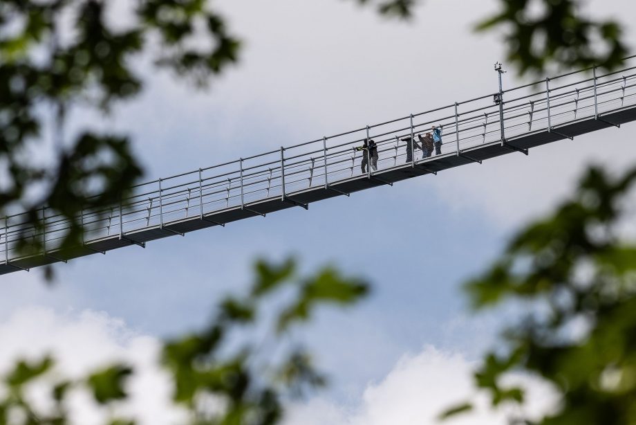 Самый длинный подвесной мост в Германии был дан в эксплуатацию