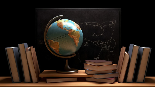 pngtree-world-globe-and-books-on-a-blank-blackboard-3d-rendered-image-image_3648257