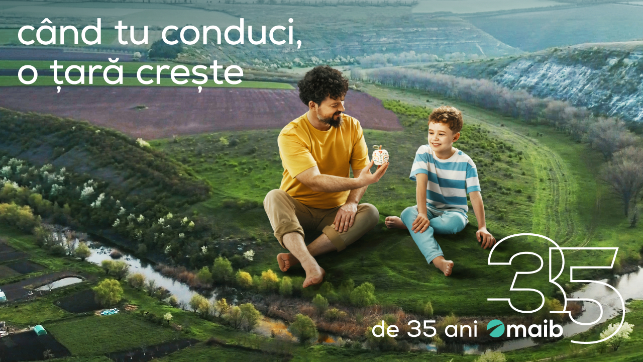 «Când tu conduci, o țară crește». Maib отмечает 35-летие запуском юбилейного ролика в рамках бренд-кампании